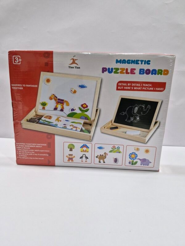 Magnetic Wooden Puzzle Writing Educational Learning Board